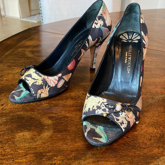 Hollywould Shoes - Hollywould Open Toe Heels - Like New